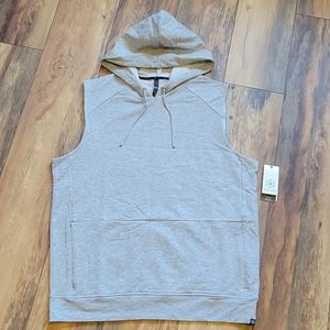 NWT Gaiam gray hoodie with no sleeves, Large